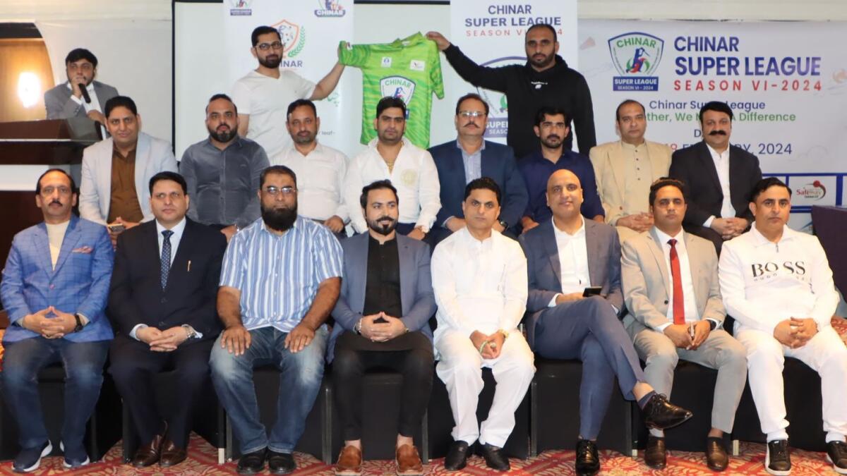 Organisers and official at the launch of the Chinar Super League. - Supplied photo