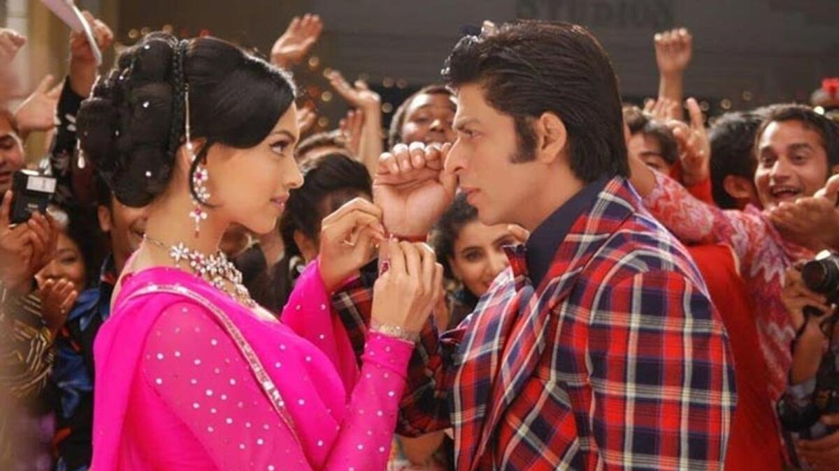 Deepika Padukone and Shah Rukh Khan in a still from Om Shanti Om
