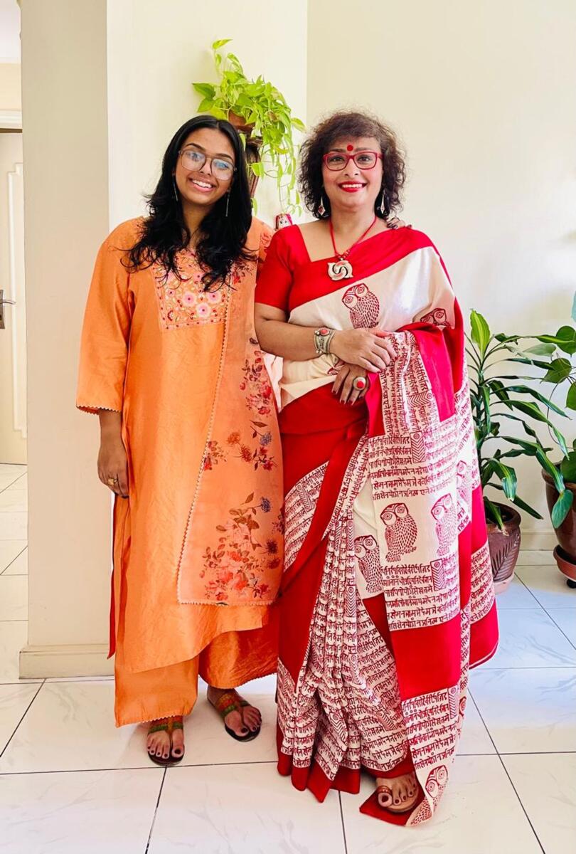 Madhulika Chatterjee with her daughter