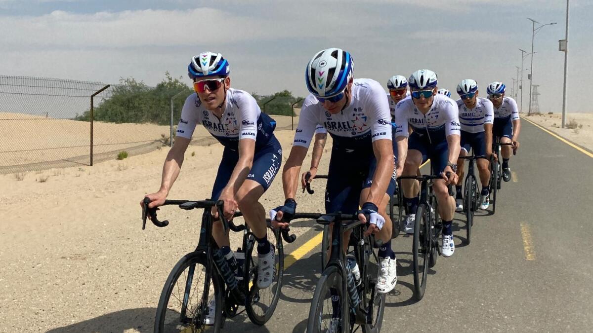 Team Israel Start-Up Nation during a training session. (Supplied photo)