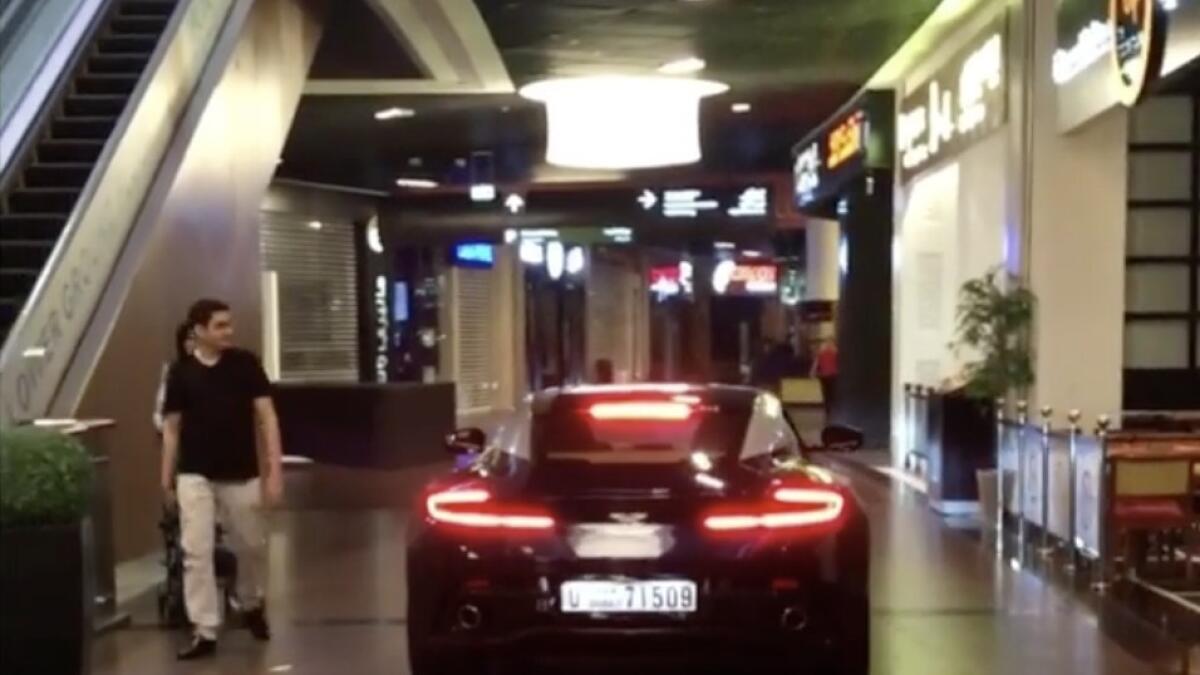 Video: Supercar drives inside Dubai Mall, orders takeaway