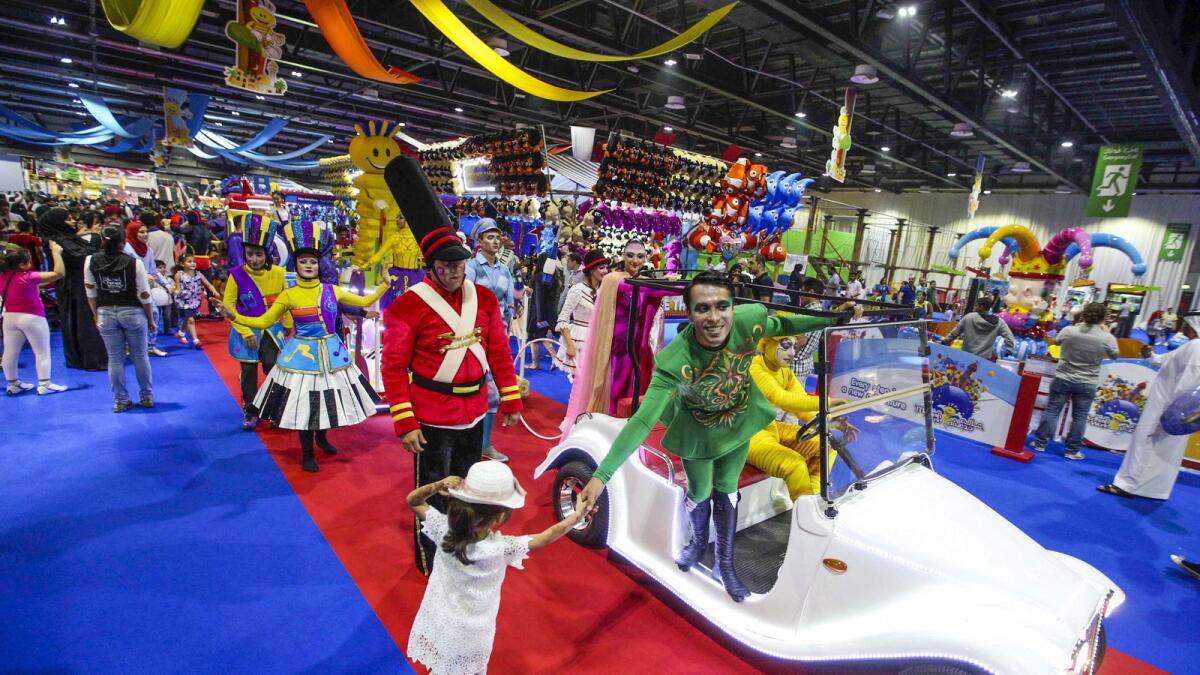 A carnival being held at the Modesh World in Dubai World Trade Centre. 