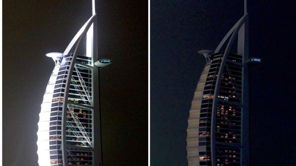Burj Al Arab was one among the many landmarks in Dubai that switched off lights to observe Earth Hour last year. 