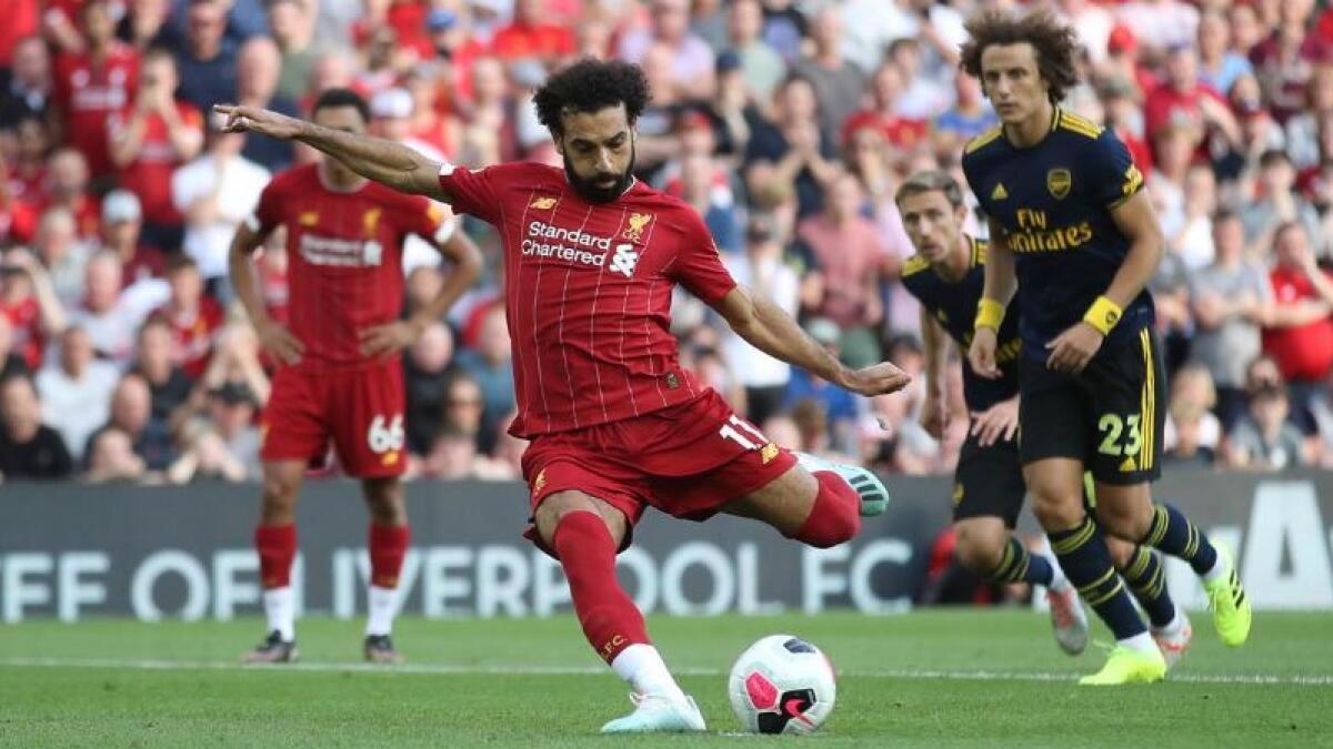 Mohamed Salah who celebrates his birthday on Monday, has again been Liverpool's leading goalscorer this season (16) as the Reds march towards a first championship in 30 years (Reuters)