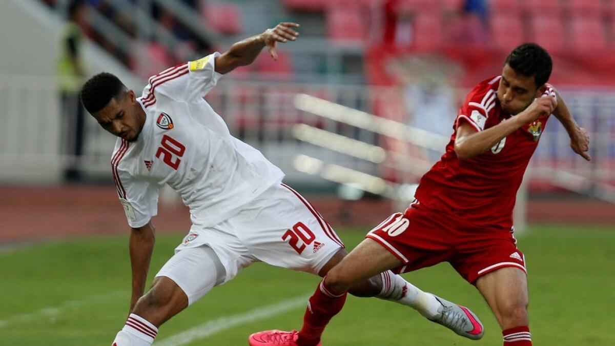 Football: UAE go down to Jordan
