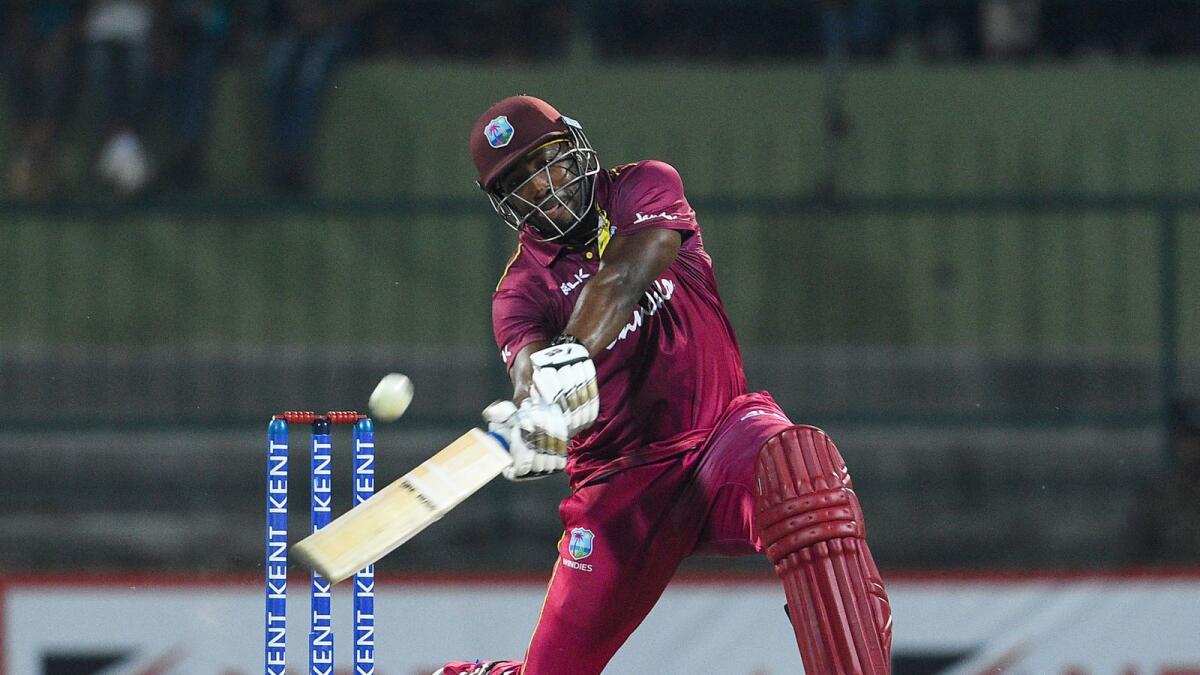 West Indies' Andre Russell plays a shot. (AFP file)