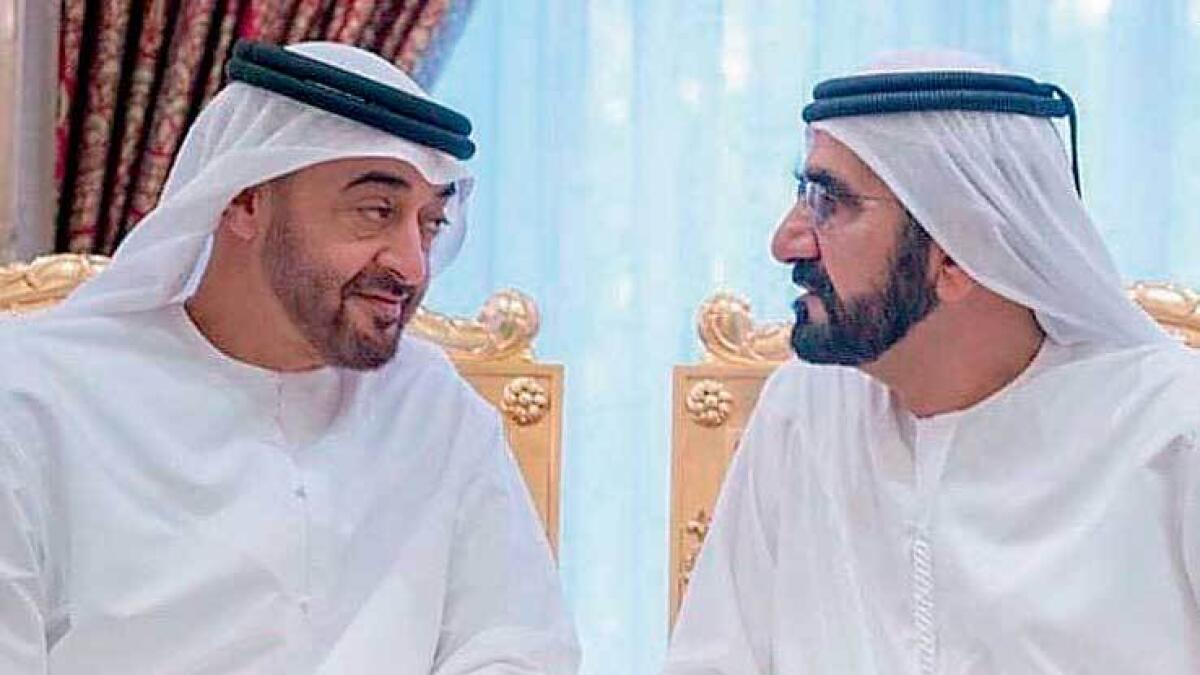 BEST BROTHERS: Sheikh Mohammed bin Rashid posted this photo of him with Sheikh Mohamed bin Zayed on Instagram 