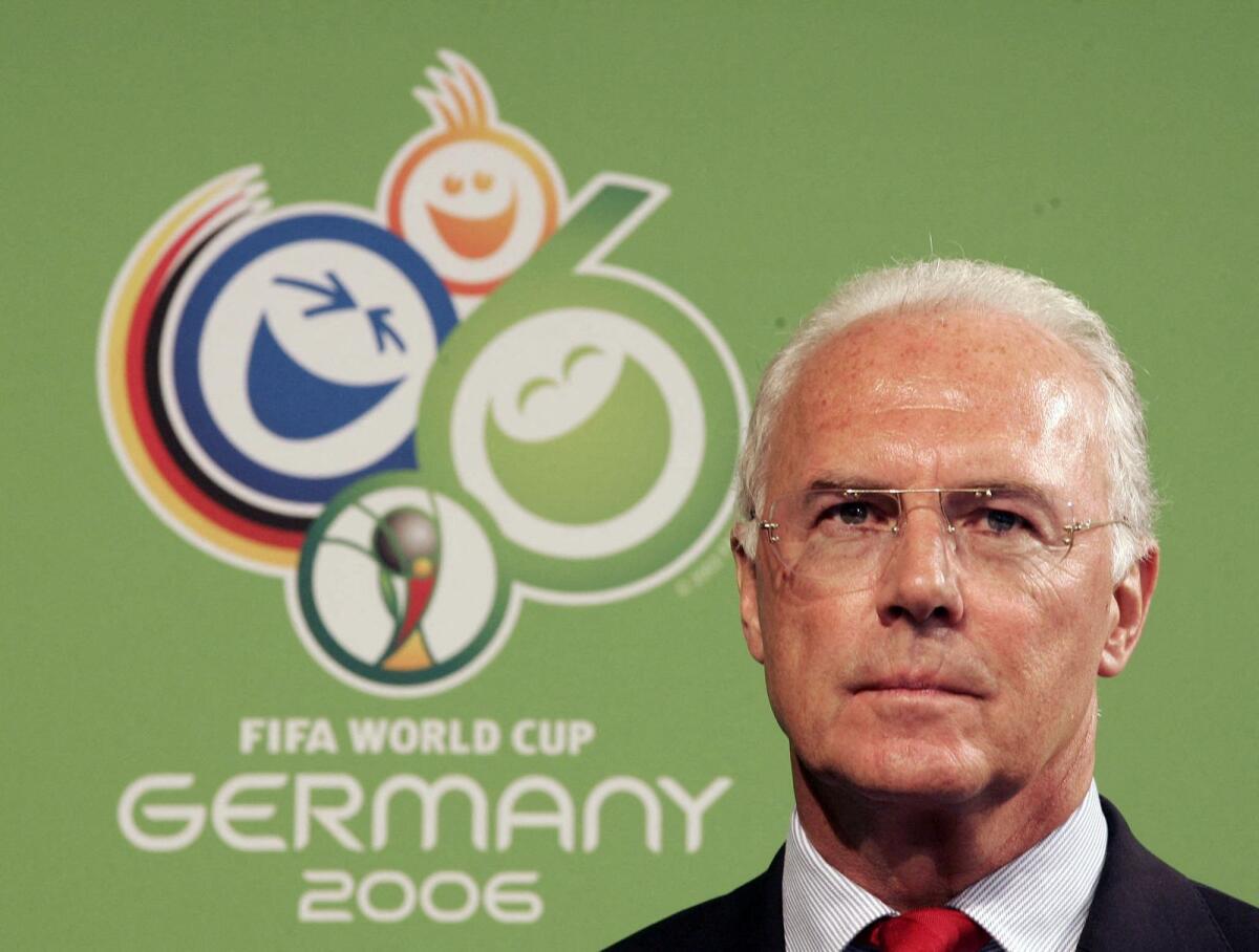Franz Beckenbauer was the president of the 2006 World Cup organising committee in Germany. — AFP