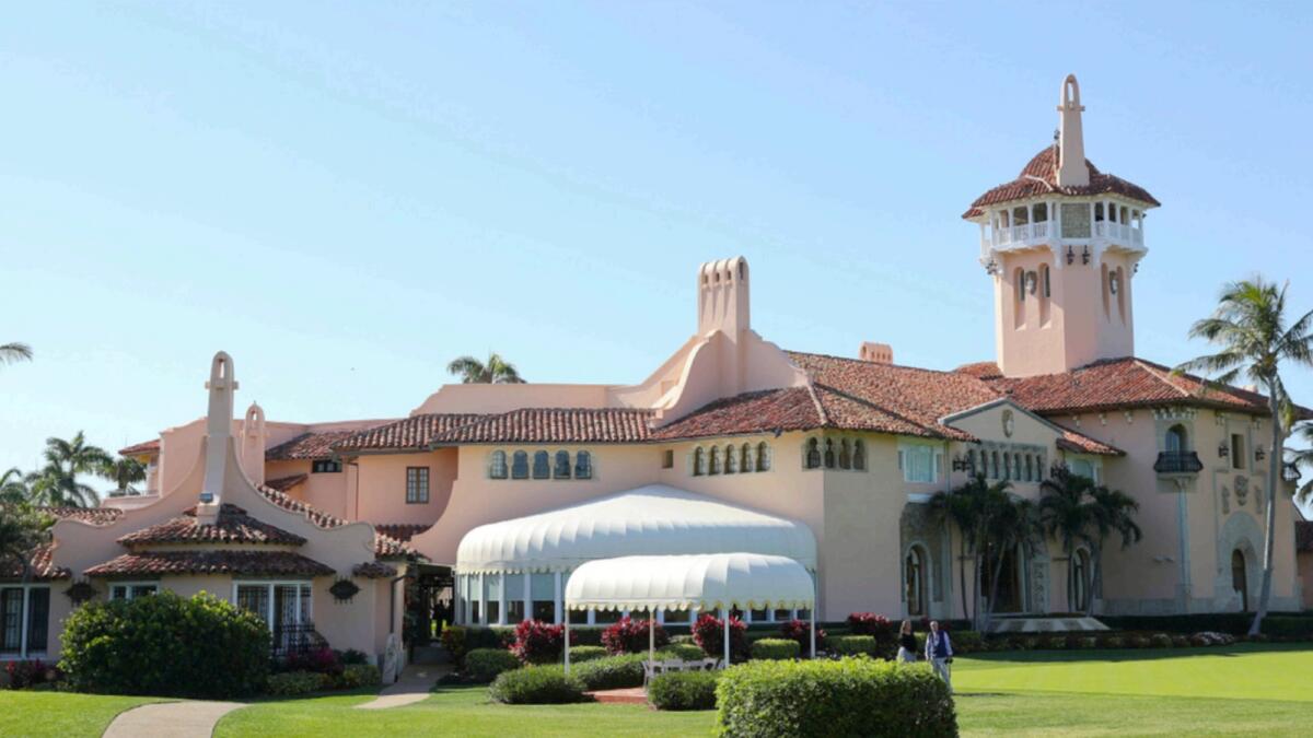 Donald Trump's Mar-a-Lago estate is seen in Palm Beach. — AP