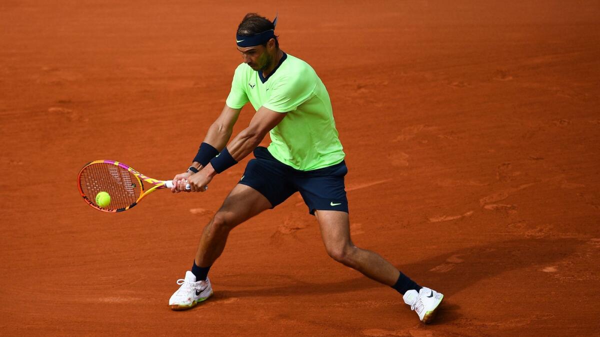 Spain's Rafael Nadal plays a hot against Britain's Cameron Norrie. — AFP