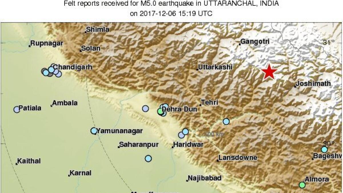 Earthquake in Indias Uttarakhand, tremors felt in Delhi