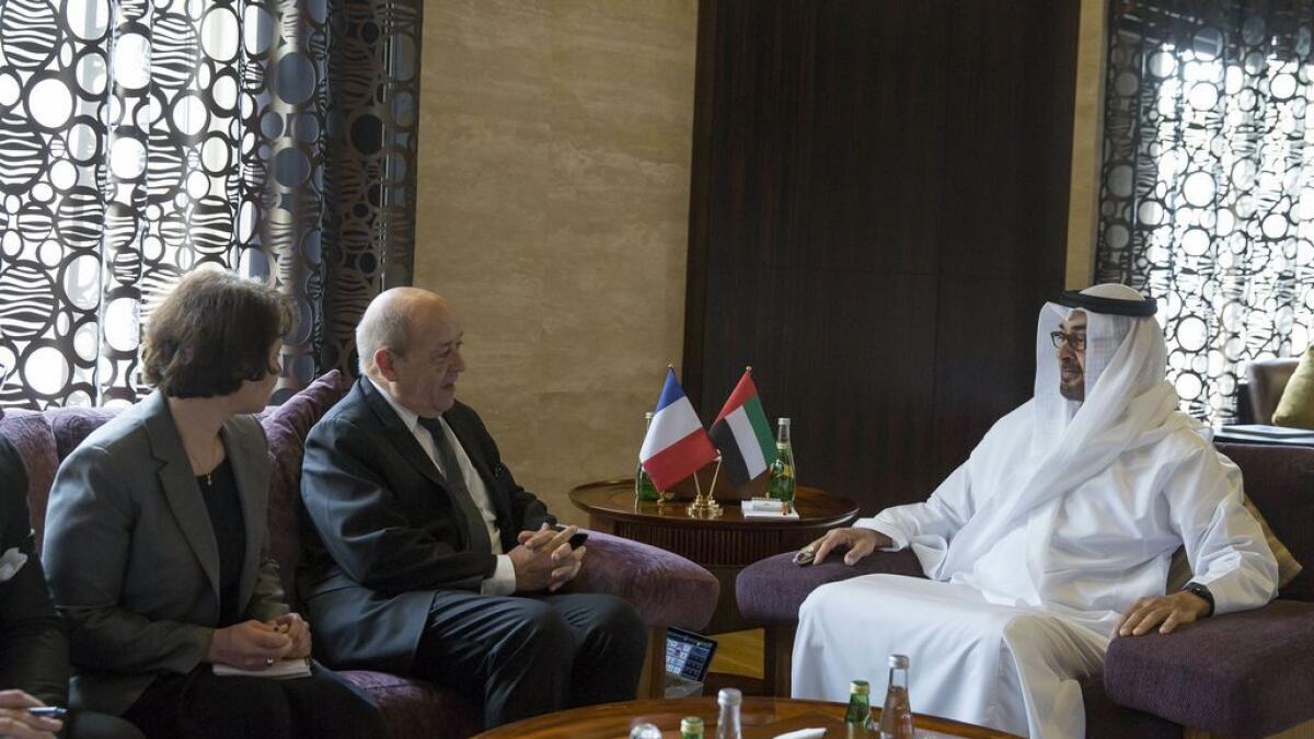 Mohammed bin Zayed receives French Defence Minister