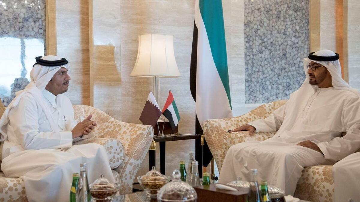 Shaikh Mohamed bin Zayed receives Qatari FM