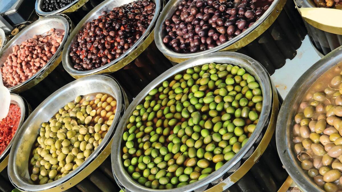 Olives at a local market