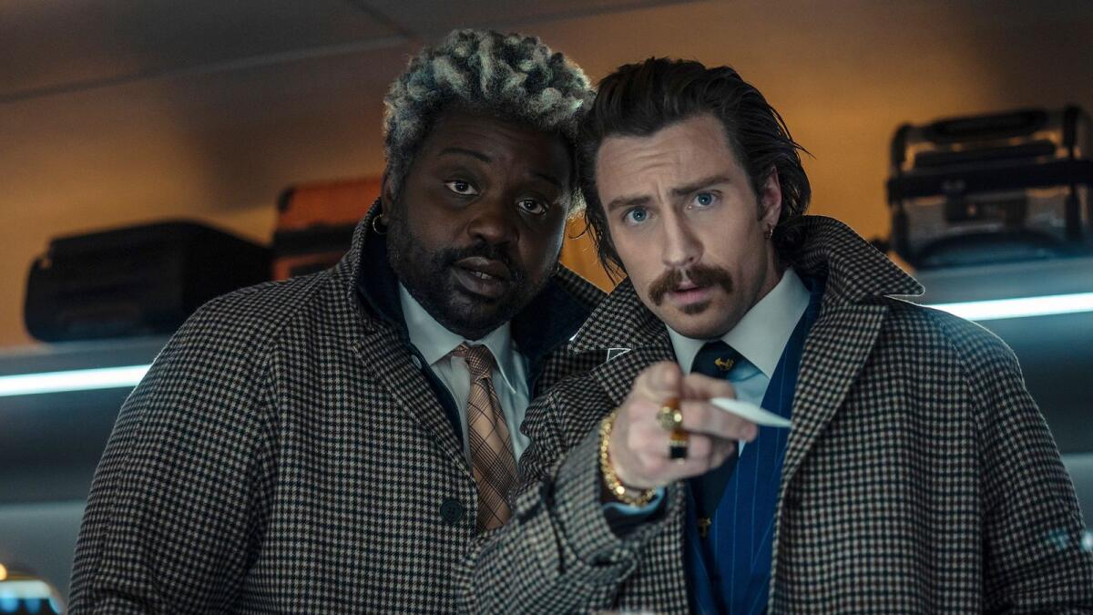 Brian Tyree Henry and Aaron Taylor-Johnson pull off a twin act in Bullet Train