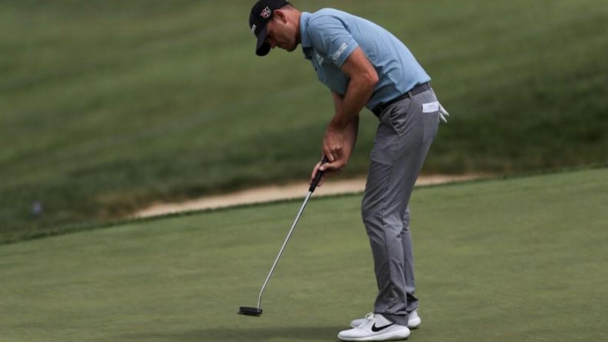 Brendan Steele putts on the 18th green during the first round of The Memorial Tournament at Muirfield Village Golf Club. -  Agencies
