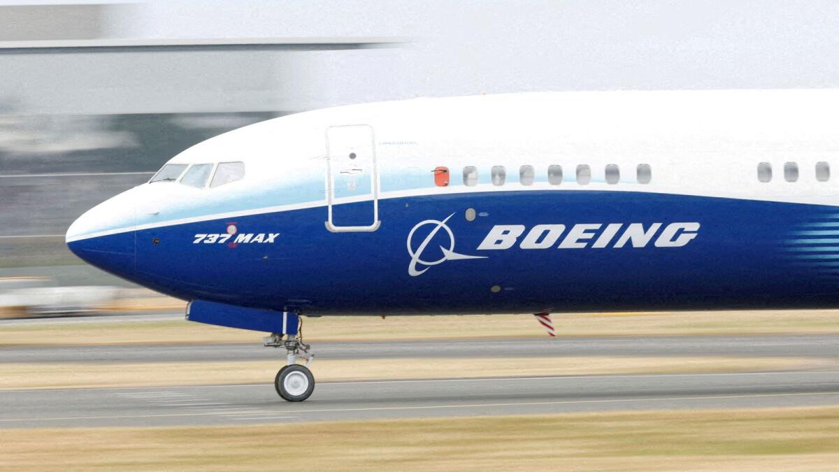 A Boeing 737 Max aircraft. Boeing this month announced a Hyderabad plant to convert 737 passenger planes into dedicated freighters. - Reuters file