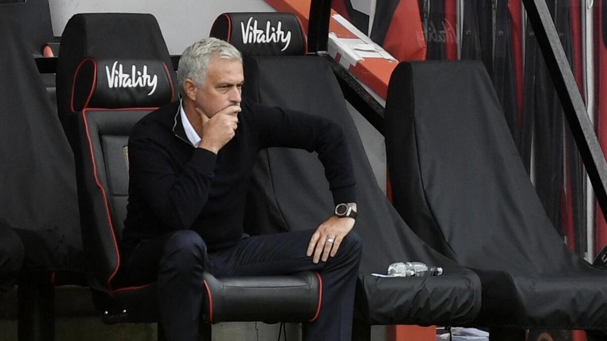 Tottenham Hotspur manager Jose Mourinho during the match against Bournemouth. - Reuters