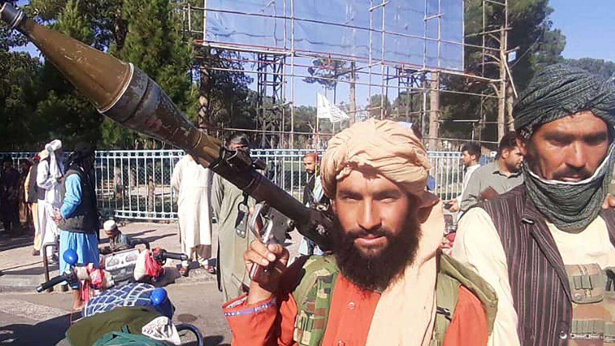 A Taliban fighter holds a rocket-propelled grenade. Photo: AFP