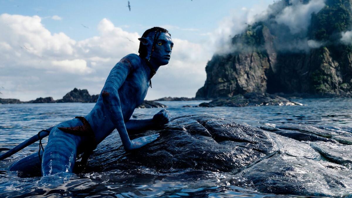 Britain Dalton, as Lo'ak, in a scene from 'Avatar: The Way of Water.'