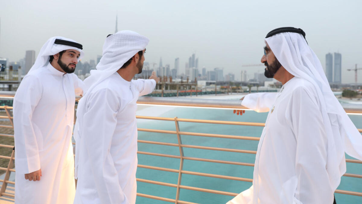 Vice President, Prime Minister and Ruler of Dubai, His Highness Sheikh Mohammed bin Rashid Al Maktoum  toured the site of District One project