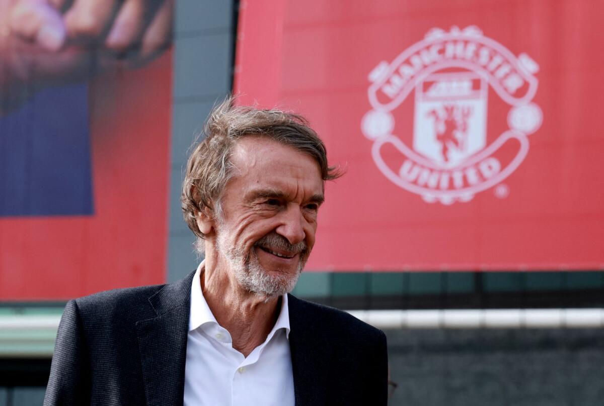 Ineos chairman Jim Ratcliffe at Old Trafford in Manchester on Friday. — Reuters