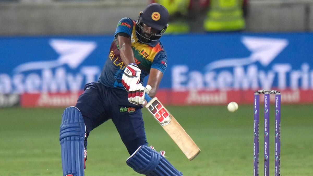 Sri Lanka's Bhanuka Rajapaksa plays a shot during the final. — AP