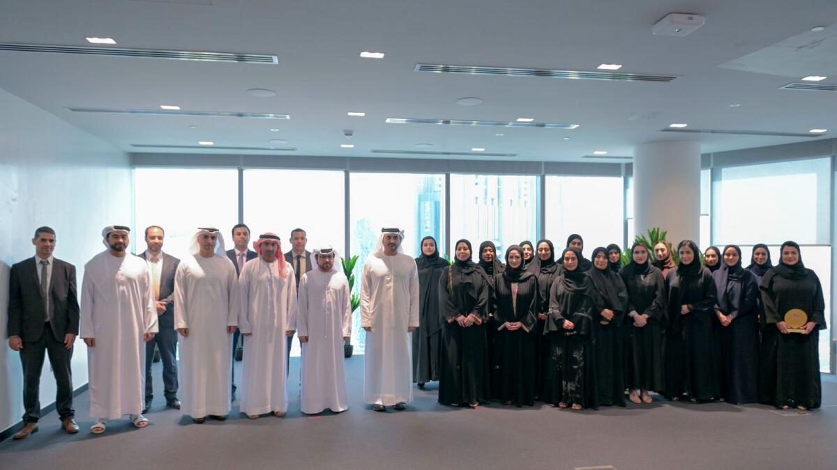 Sheikh Maktoum with the winners of the Minister of Finance Award for Institutional Excellence 2022. — Wam