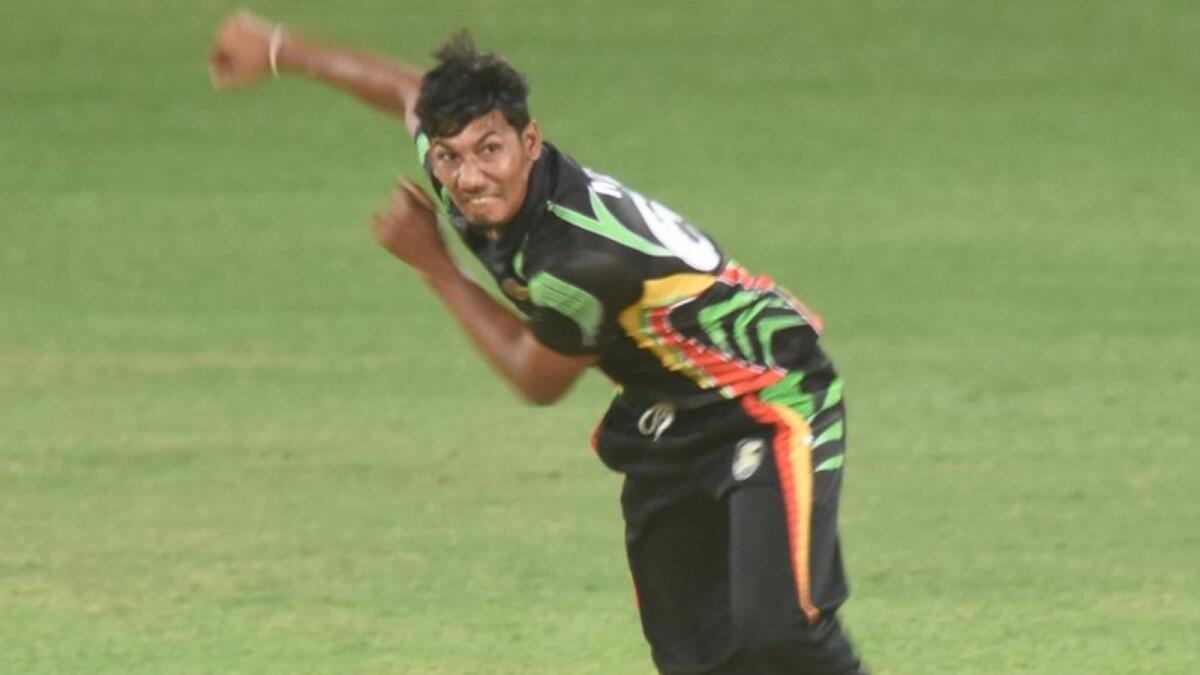 Left-arm spinner Akeal Hosein made his debut earlier this year but is yet to pick up a wicket in a T20 international. — Windies Cricket
