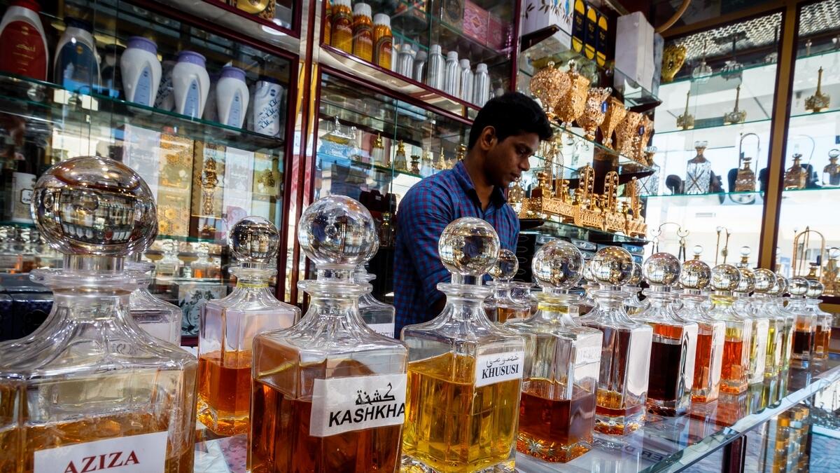 SMELL THE TRADITON... The Kuwait Street in Ras Al Khaimah is home to a wide range of products from gold to perfumes