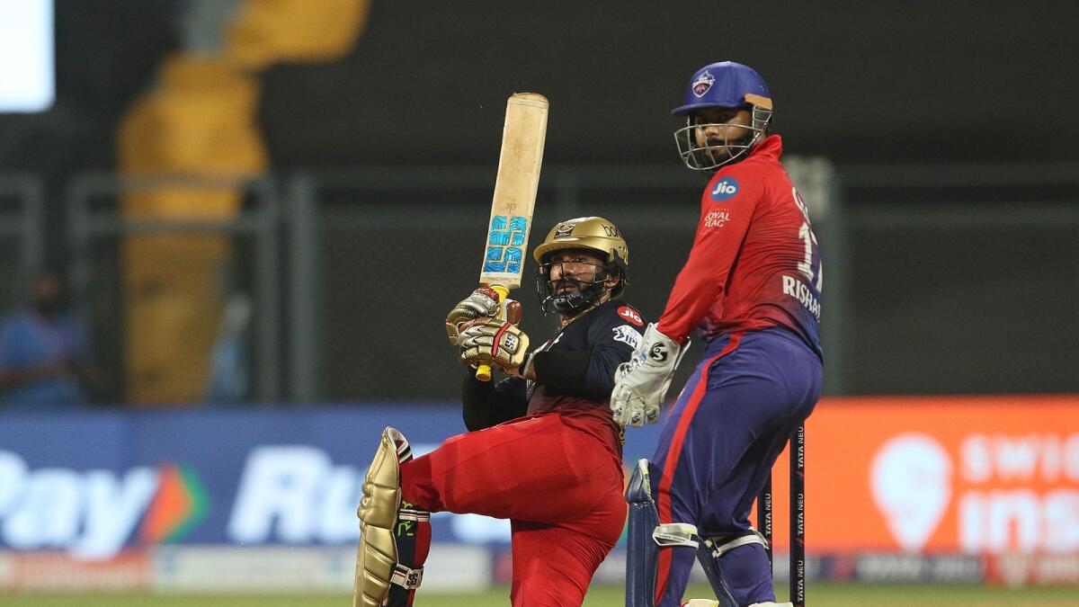 Dinesh Karthik of the Royal Challengers Bangalore plays a shot. (BCCI)