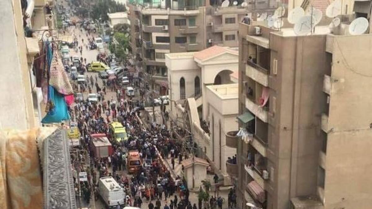Sources said that the explosion took place inside the Mar Gerges Coptic Church.
