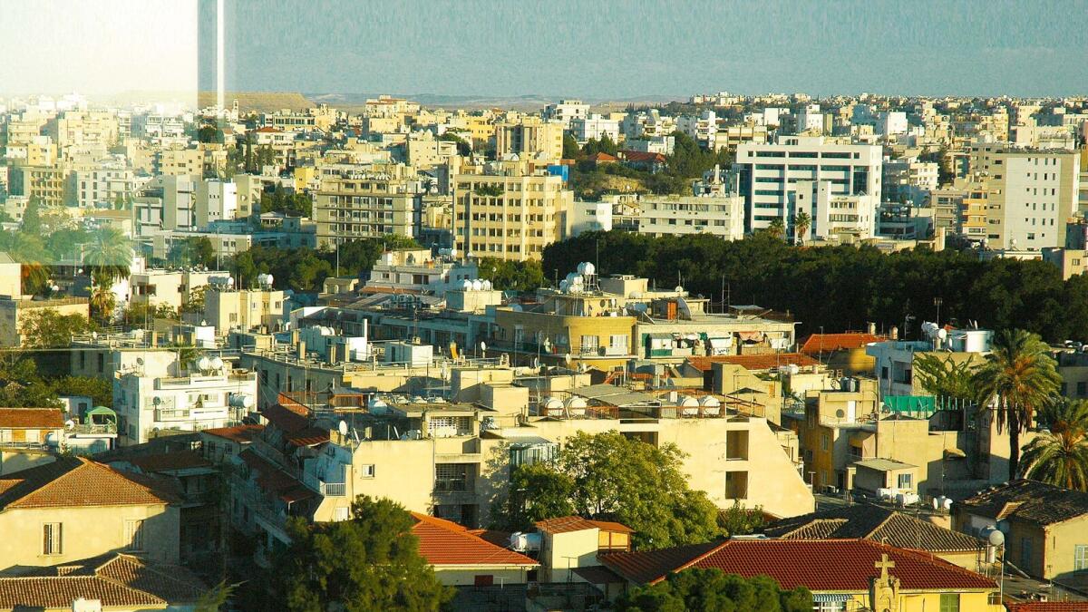 AERIAL VIEW: Nicosia city from the Ledra Museum Observatory