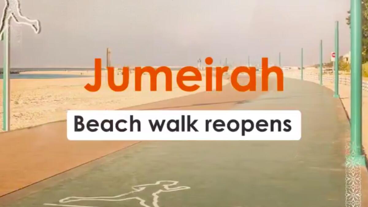 Jumeirah beach walk, coronavirus, covid-19, dubai municipality