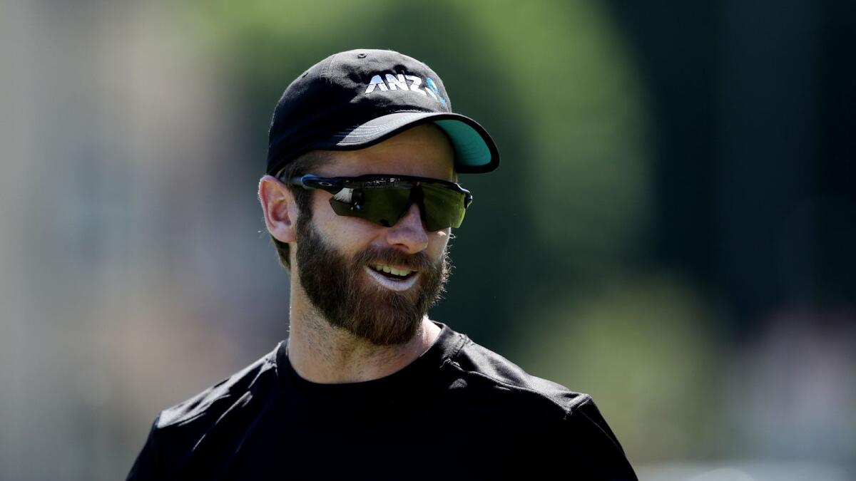 New Zealand captain Kane Williamson during a practice session. (Reuters)