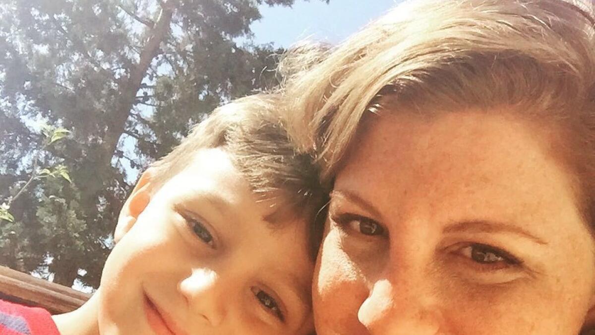 Joelle and her son Karim