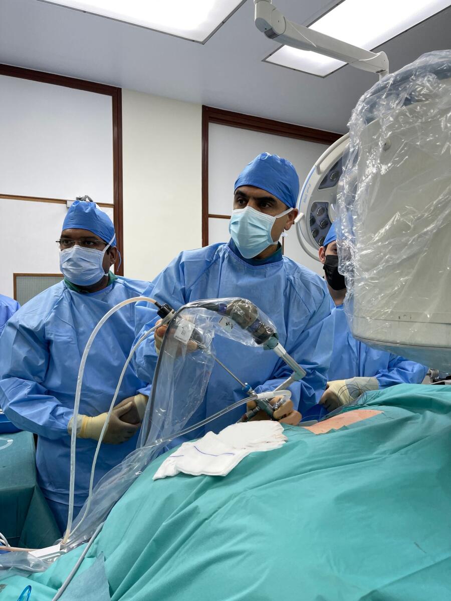 Doctors at Dubai Hospital perform surgery on Umar. Photo: Supplied
