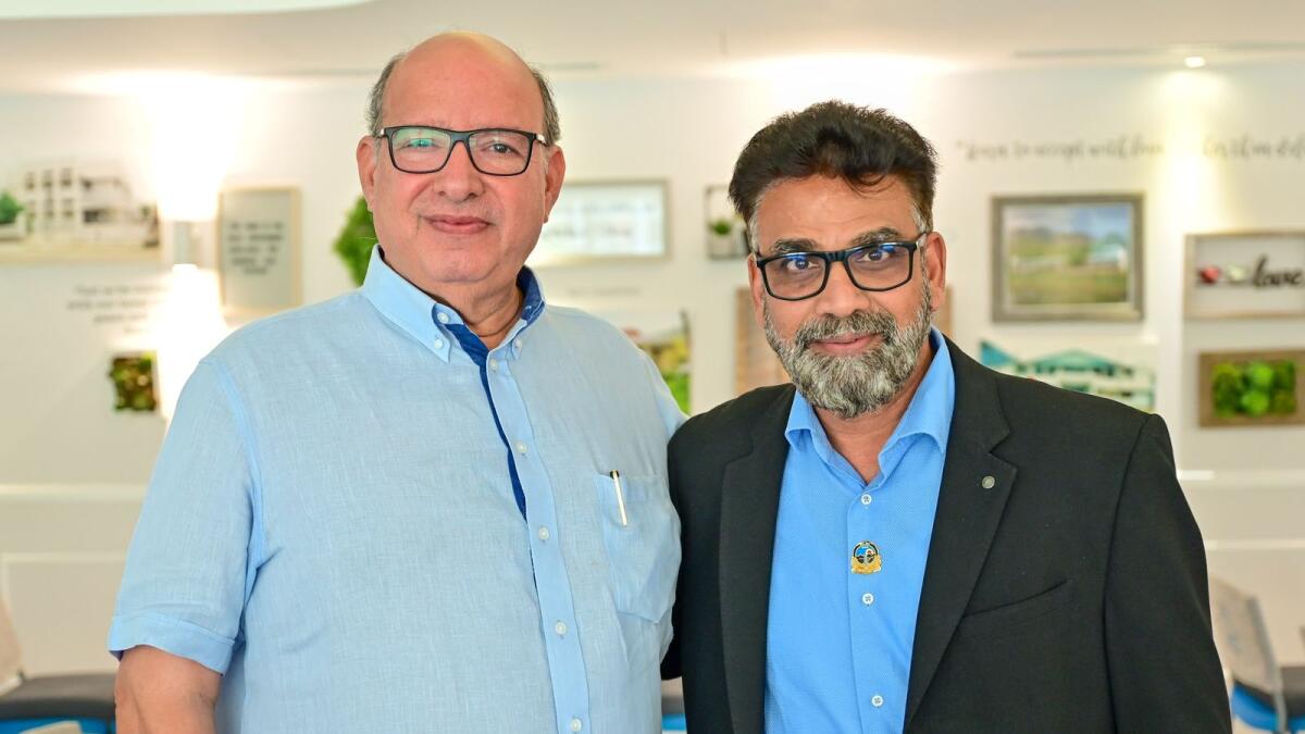 (left) Sanjay Meherish and Subramanian Bremadesam Raman at The Heartfulness Institute in Dubai. Photo: M. Sajjad