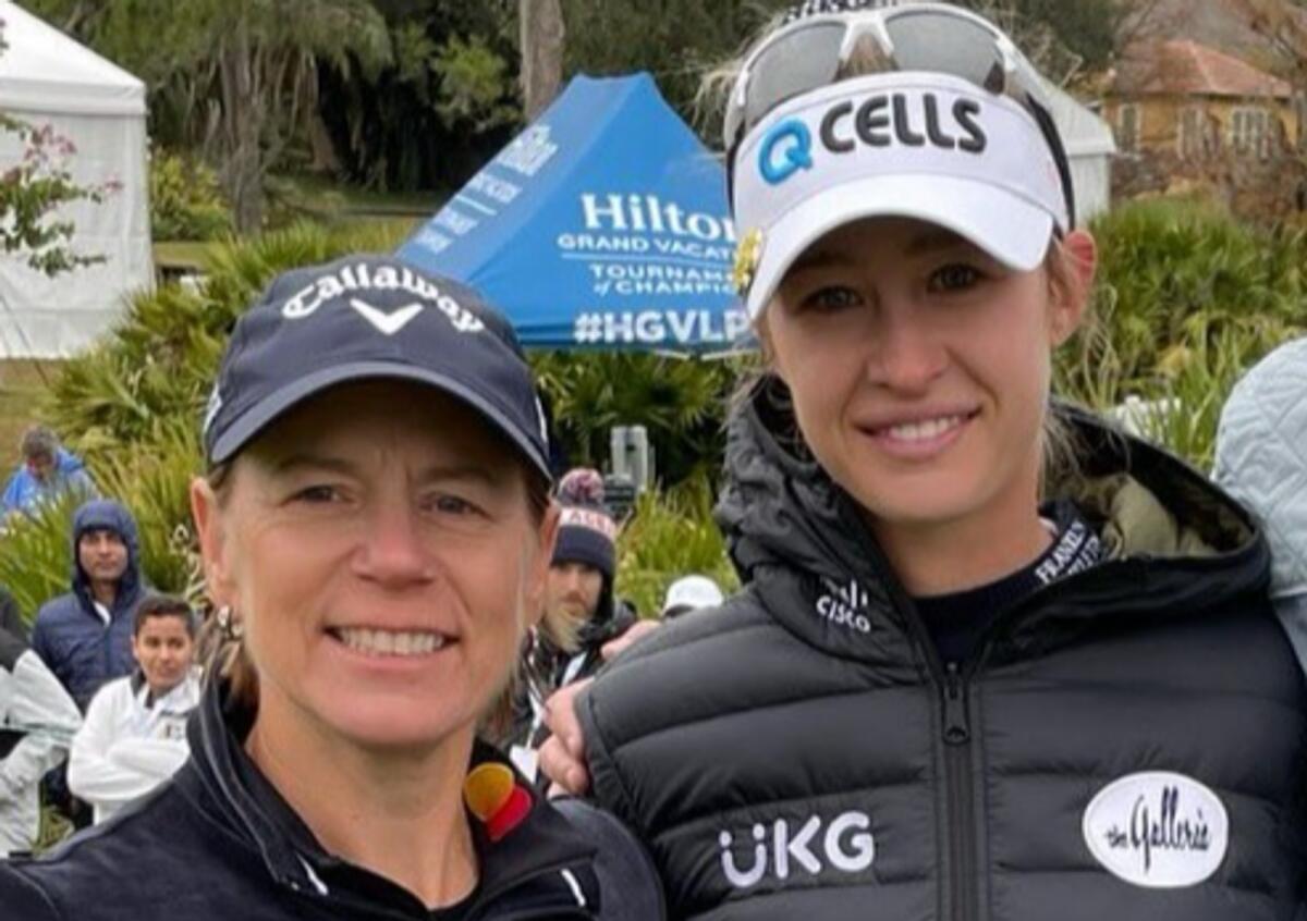 Swede Annika Sorenstam with Nelly Korda at the he Chevron Championship. - Instagram