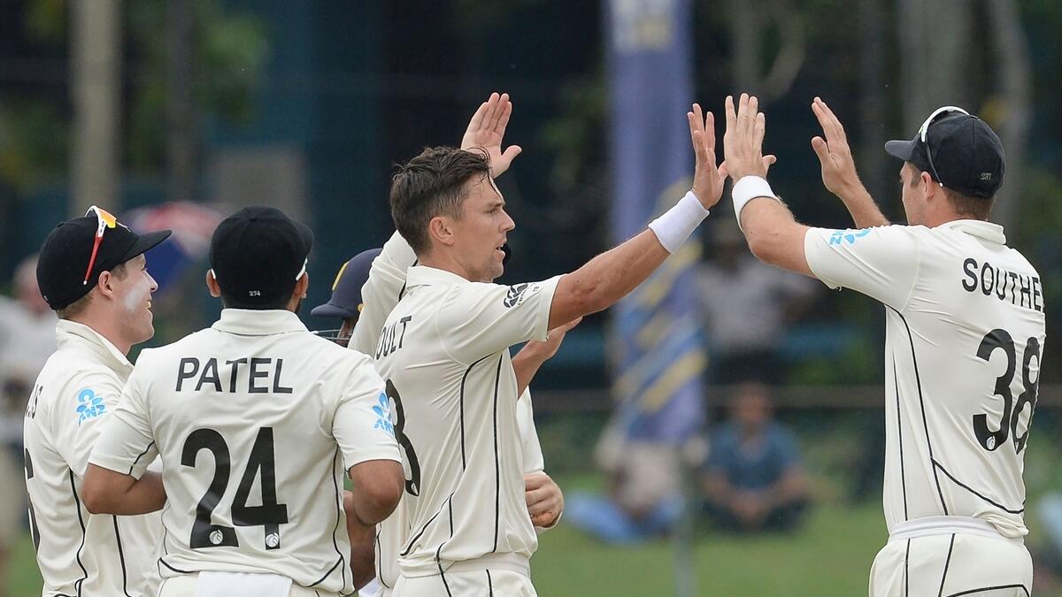 Boult, Southee rattle Sri Lanka in rain-hit Test