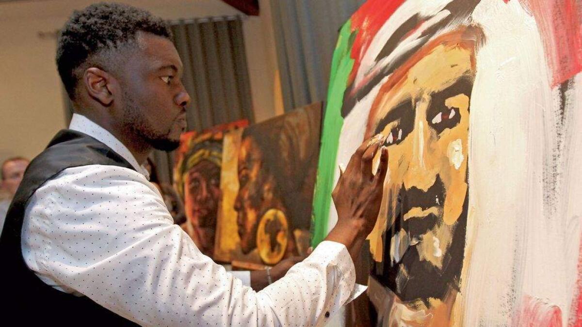 Deaf artist wows Dubai residents with speed painting