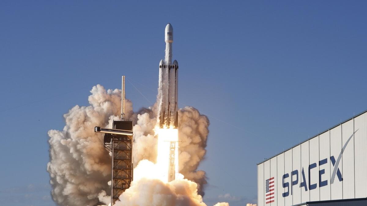 Elon Musks SpaceX sends worlds most powerful rocket on first commercial flight