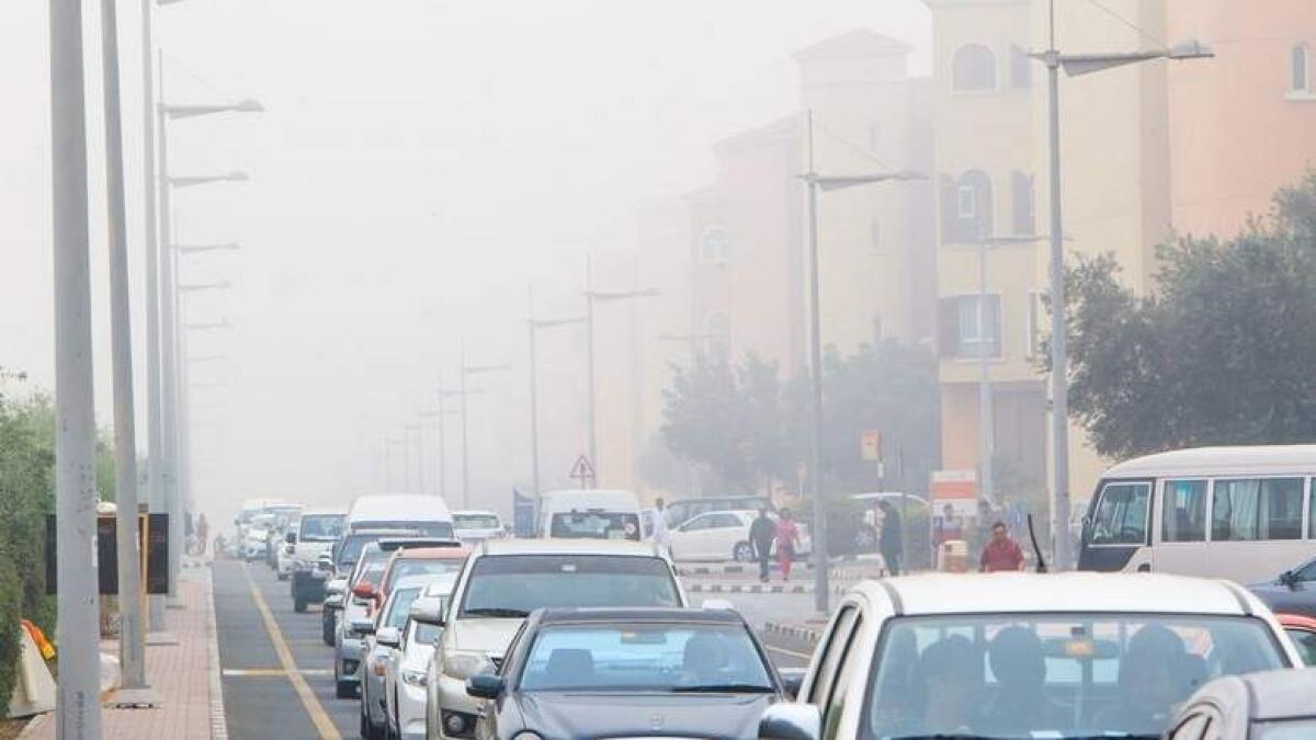 Low visibility, accidents slow down traffic in UAE 