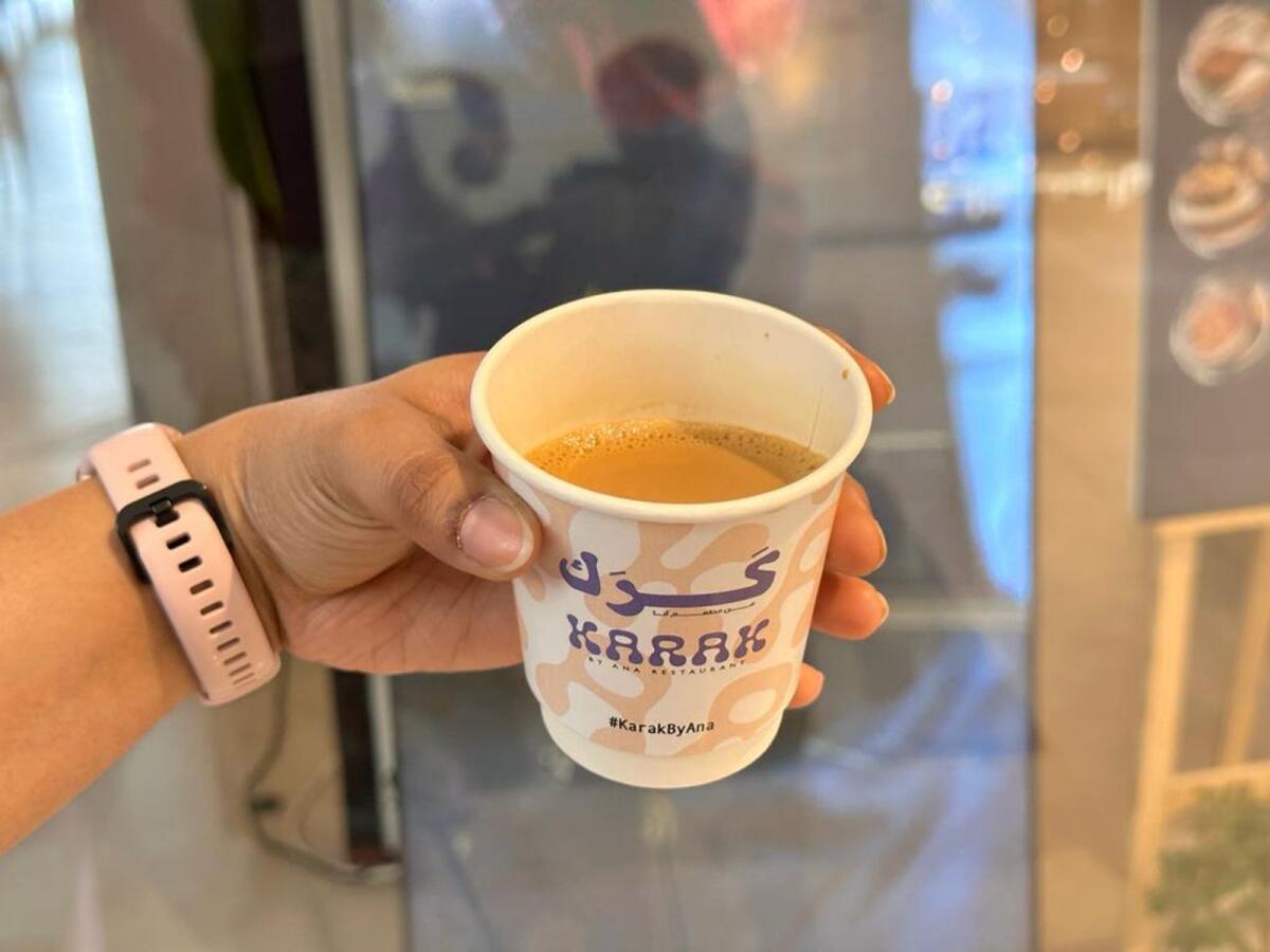Get a karak chai for 50 fils at Ana in Dubai Mall. Photo by Neeraj Murali