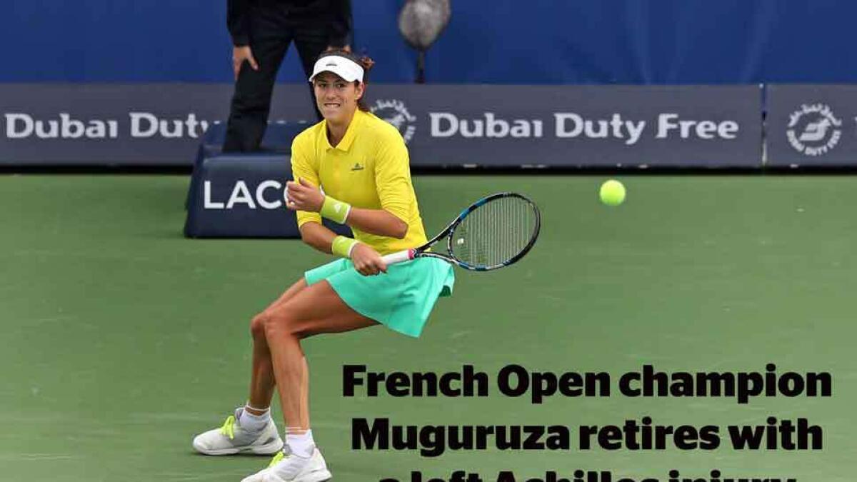 Muguruza limps out of Dubai championships