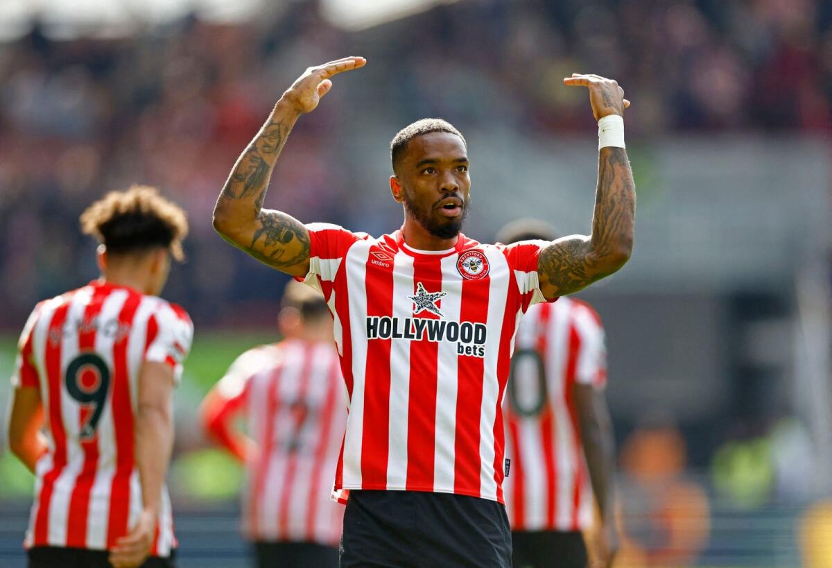 Brentford is one of the eight sides that currently has gambling sponsors on the front of its shirt. — Reuters