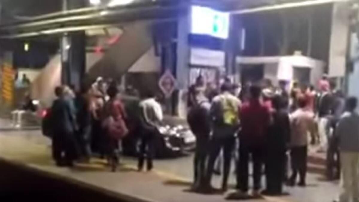 Watch: Cricketer drives car onto railway platform in rush hour  