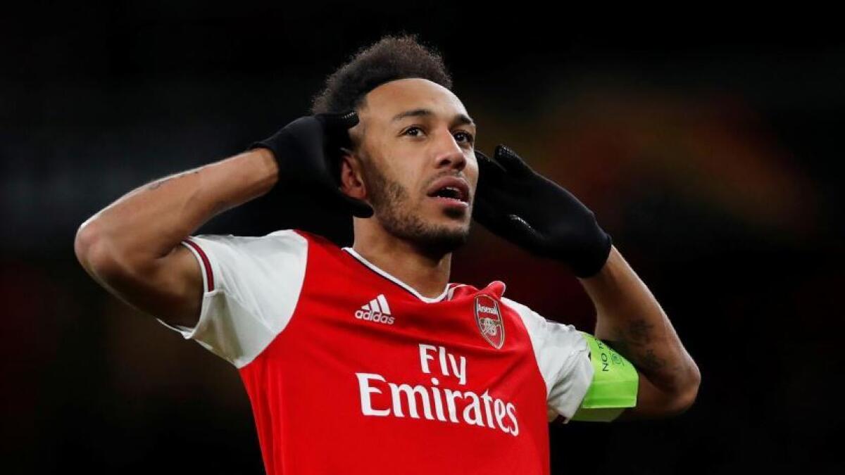 Linked with Barcelona, Real Madrid and Chelsea, Aubameyang, who turns 31 on Thursday, has hinted he could consider leaving north London if Arsenal cannot match his ambitions (Reuters)