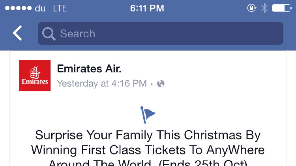 Dont fall for free ticket hoax, warns Emirates