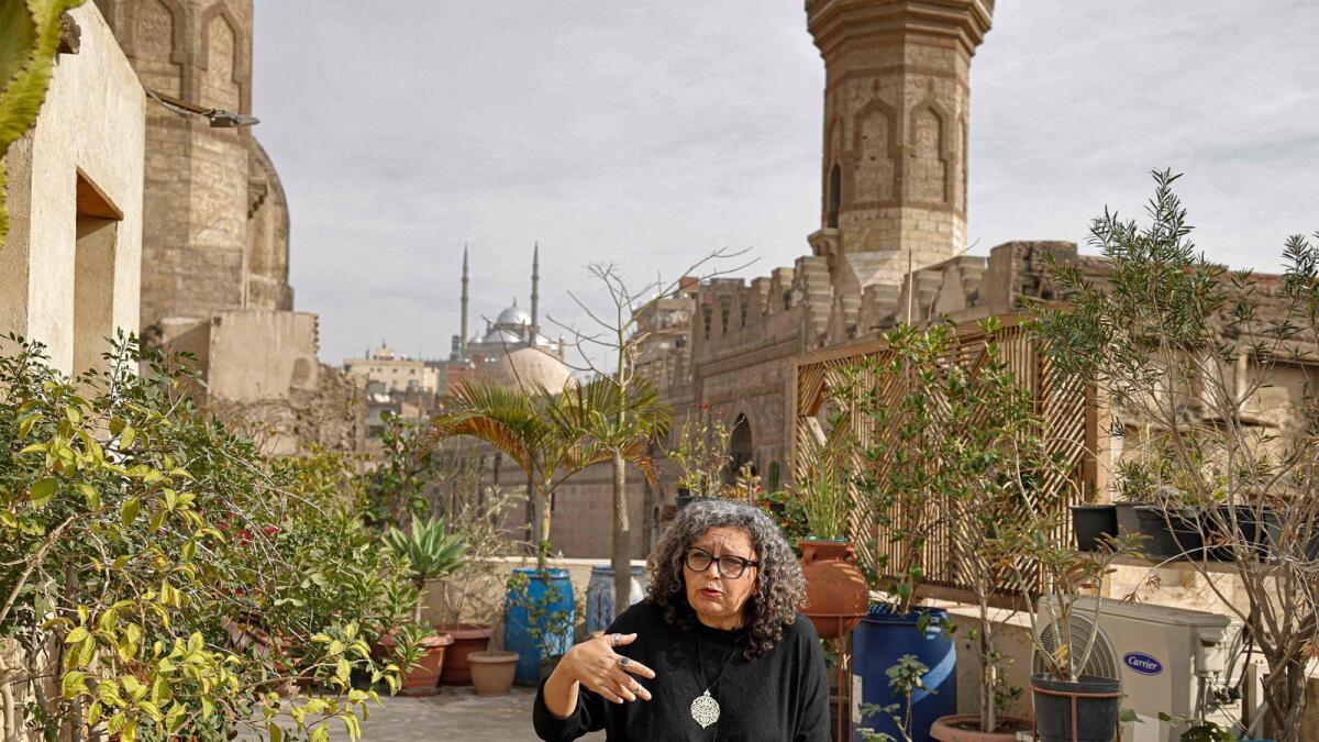 Egyptian architect and heritage management expert May al-Ibrashy speaks during an interview in Cairo, on January 11, 2023. — AFP